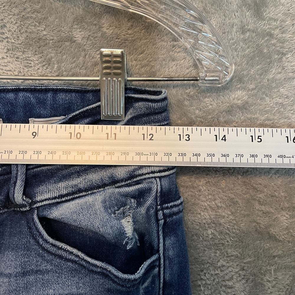 Kancan Women High Rise Super Flare Jean 26 Distressed Festival Cowgirl Glam - Picture 8 of 13